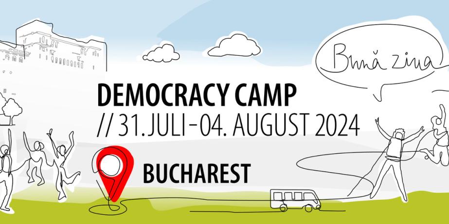 Image: Banner Democracy Camp 2024