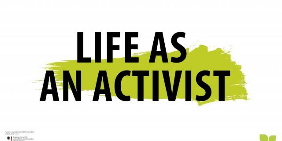 Banner of Life as an activist project - creative commons licence ...