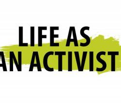 Banner of Life as an activist project - creative commons licence ...